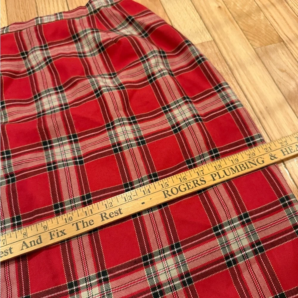 Red Plaid Tartan lined Women's Skirt scottish